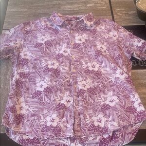 Van Heusen Purple and White Patterned Shirt